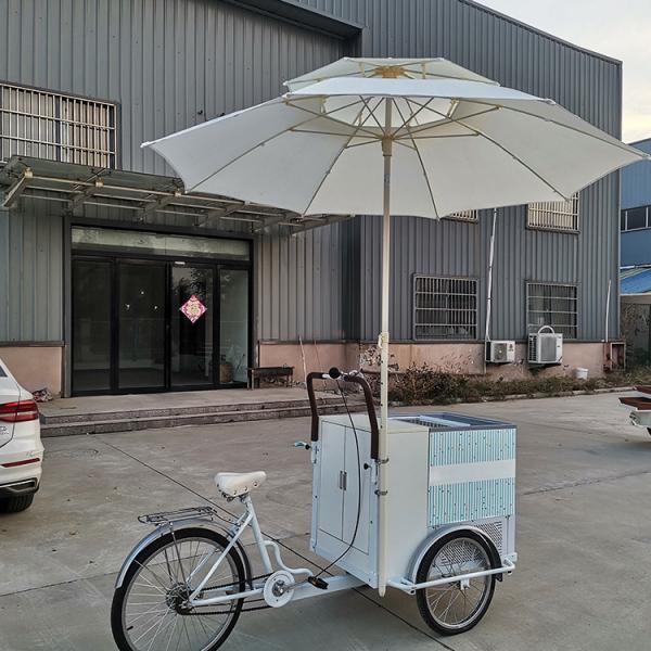 214*83*240cm Commercial Coffee Bike for Hot Drinks and Tea Stainless Steel Tricycle