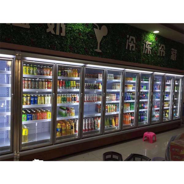 Glass Door 380V Supermarket Refrigeration Equipments