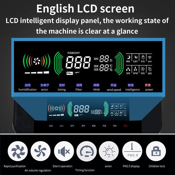 Homefish H12 H13 Hepa Filter Humidifying Air Purifier 330M3/H