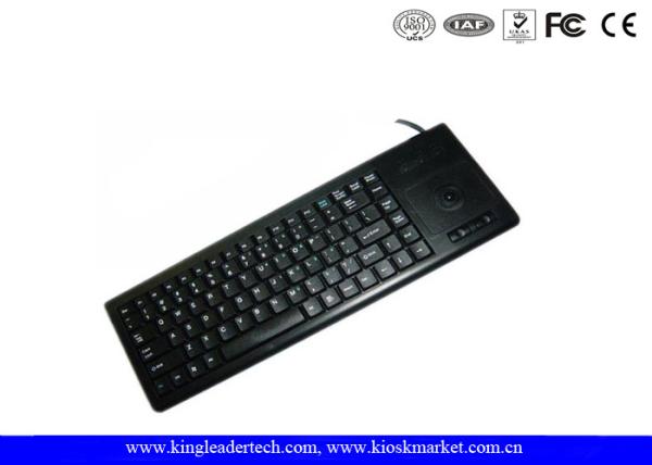 Compact Plastic Industrial Computer Keyboard IP65 With Function Keys And Trackball