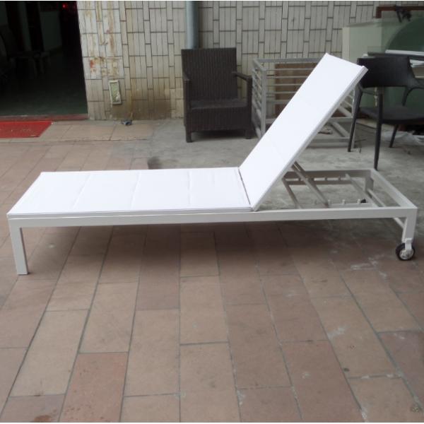 Outdoor Poolside Courtyard Aluminum Chaise Lounge for Patio and Sun Loungers