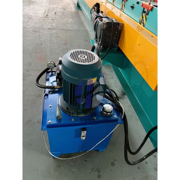 Hydraulic Pressure Gutter Downspout Roll Forming Machine with PLC Control and 16 Forming Stations