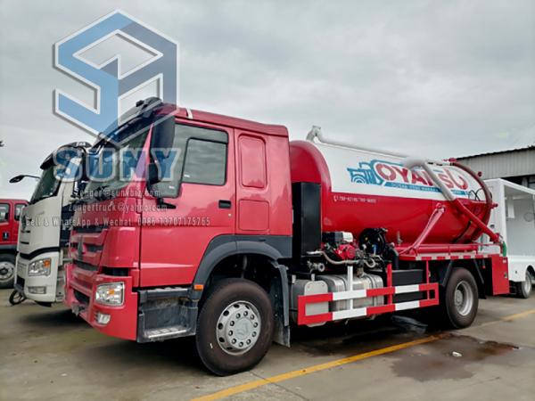 4x2 Driving Type Vacuum Tank Truck Cummins 210hp Fecal Suction Truck Vacuum Tank Truck
