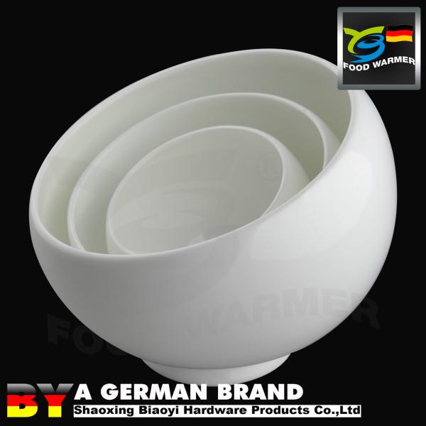 G20 Summit Nominated Bone China Made 4.5 White Porcelain Oblique Open Bowl