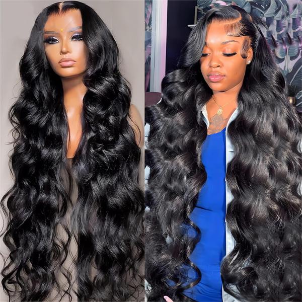 Virgin Hair Frontal Wig with Swiss Lace Openings and Raw Indian Hair