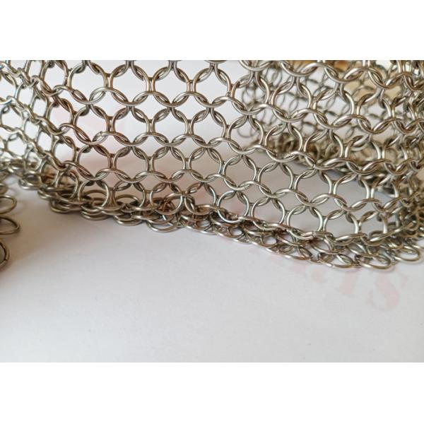 Stainless Steel 1.2x10mm Metal Ring Mesh for Exterior Decoration and Architectural Design