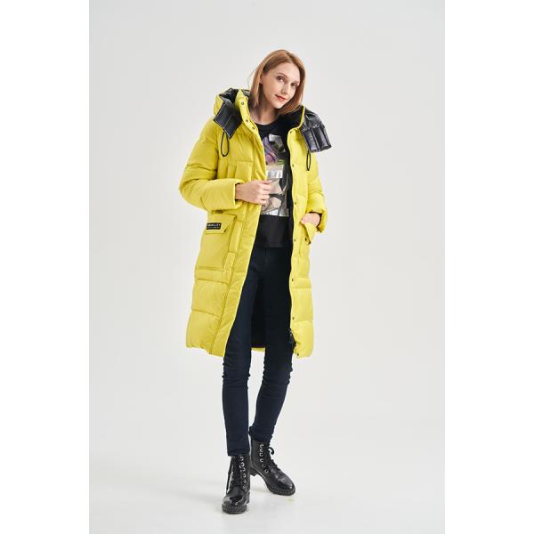 FODARLLOY Ladies Warm Hooded Cotton-Padded Clothes Women Slim Long Down Winter Jackets Women Water Repellent Puffer Coats