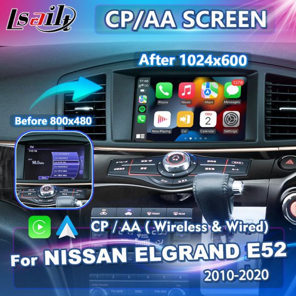 Lsailt Nissan Multimedia Interface Android Carplay Box For Elgrand E52 Patrol Pathfinder