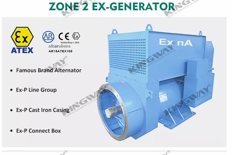 Зона II ATEX набор генератора 60KVA 3 участков дизельный с рамкой DNV 2.7-1 поднимаясь