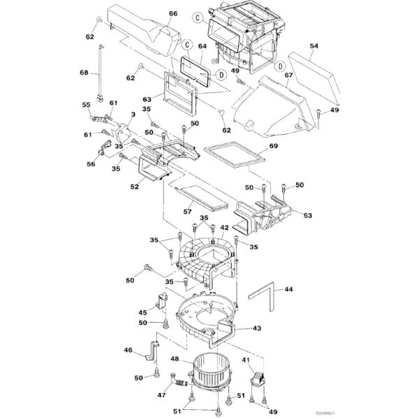 KHR2845 Blower Motor CASE Excavator Air Conditioning Parts For CX210B CX240B CX290B
