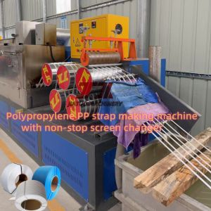 Automatic Strapping Machine Use PP Strap Making Machine 5-19mm Width With Non-Stop Screen Changer