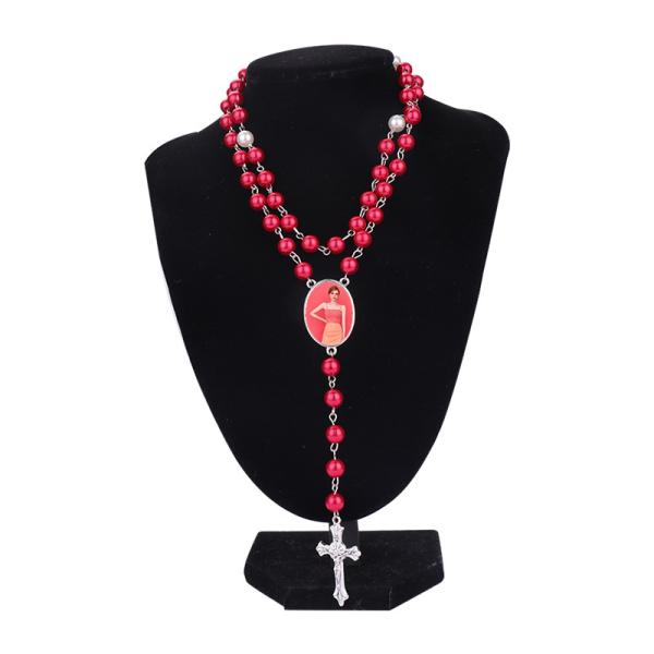 DIY Photo Insert Sublimation Rosary Beads Necklace Custom Rosary Necklace