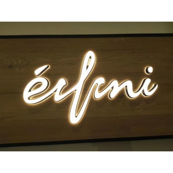 Настройка 3D из нержавеющей стали настенной буквы логотипа с световым эффектом