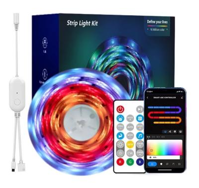 Múltiplos modos de cena Sincronização de música Luzes multicolor LED com brilho ajustável