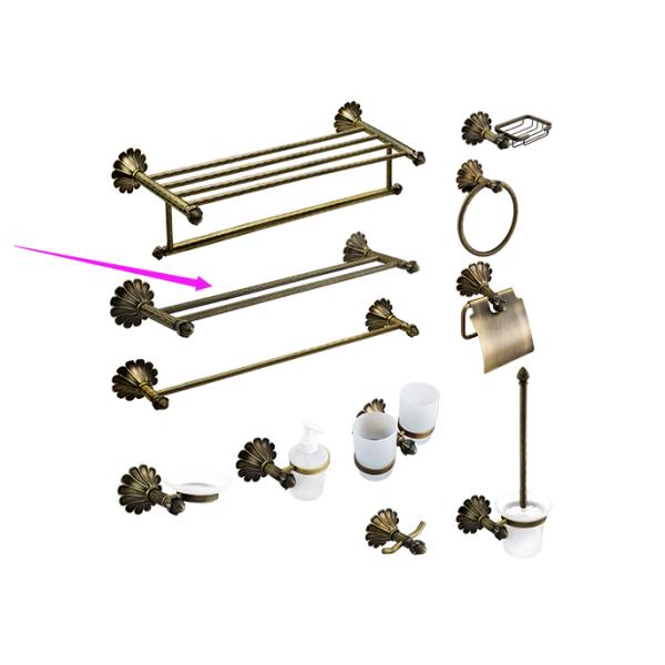 Modern Design 886g Light Double Towel Bar Antique Brass Bathroom Essentials