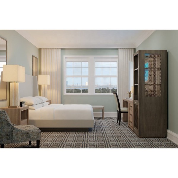New Design DOLCE Boutique Wooden Hotel Single Bed Hotel Furniture king Size Metal Bed Frame Luxury Hotel Furniture Set
