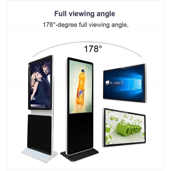 4K UHD 55 дюймовый светодиодный стенд на полу вертикальный интерактивный киоск самообслуживания с мини-компьютером Win10/11 OS
