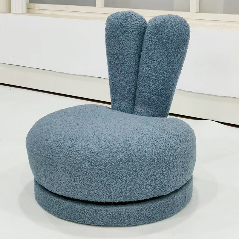 Creative Cartoon Lazy Sofa Stool Living Room Buddy Swivel Chair Children's Rotatable Backrest Leisure Seat Apartment School