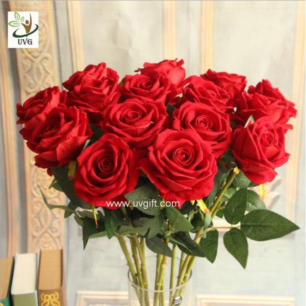 UVG FRS68 Planning a wedding in beautiful velvet rose artificial flower arrangements for table decoration