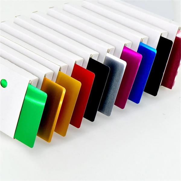 Laser Engraved Anodized Aluminum Business Cards Portable 0.5mm - 0.8mm Thickness