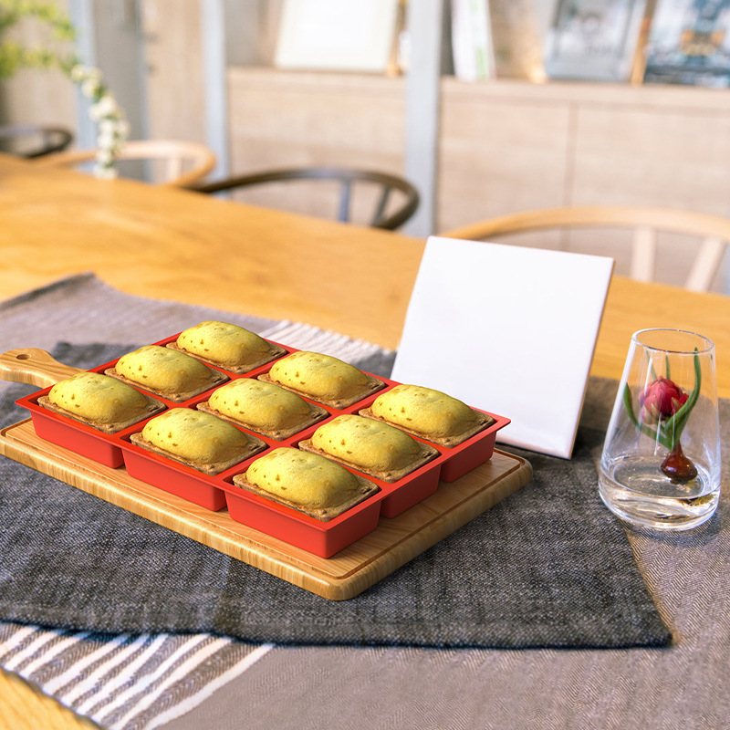 Rectangular 9-Piece Silicone Cake Mold Food Grade Baking Mold for Factory Wholesale