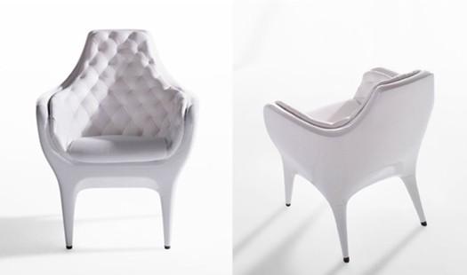 Office Reception Fiberglass Lounge Chair PU Leather Poltronas Barcelona Style