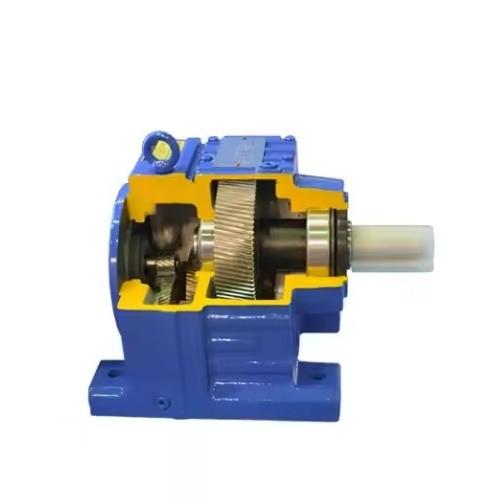 Industrial Machinery Helical Gear Motor Reducer R137 Series With Inline Motor