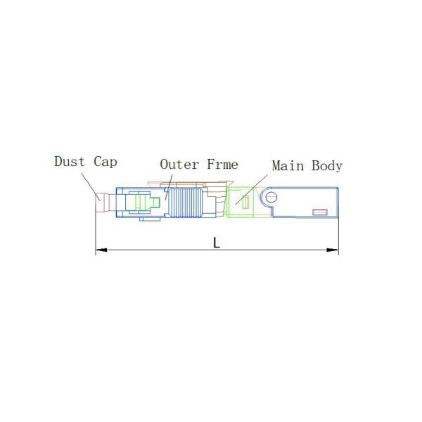 Соединитель растяжимого оптического волокна 50N G652D быстрый для режима SC APC FTTH одиночного