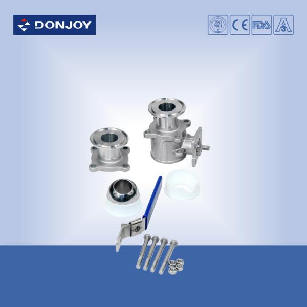 3 pcs Non retention Sanitary Ball Valve disasembly full port , SS316L , 2 INCH