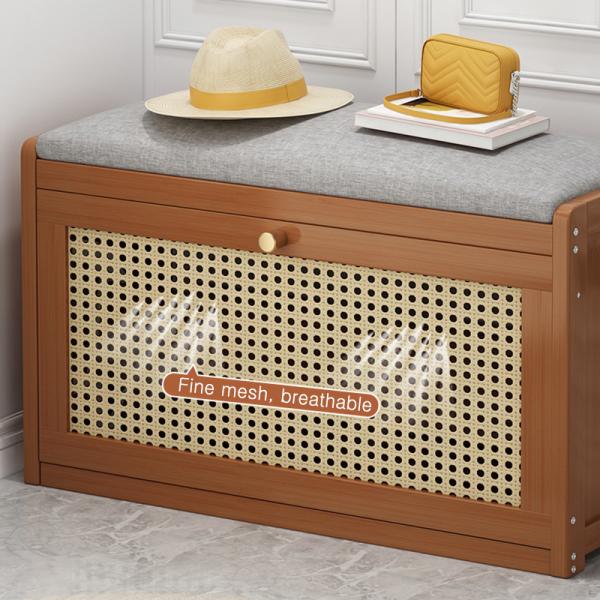 Simple Style Home Furniture Modern Decorative Entrance Area Shoe Storage Organizer with Cushion and Removable Cover