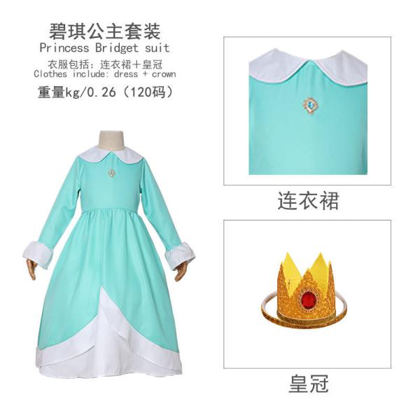 Des patchs, une longue robe de cosplay pour les enfants, un carnaval, une princesse Brigitte.