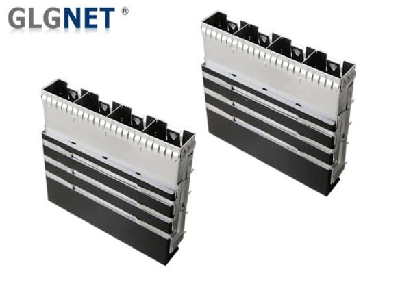 EMI Protection SFP28 Cage Copper Alloy Metal Shell Press Fit Mounting Work