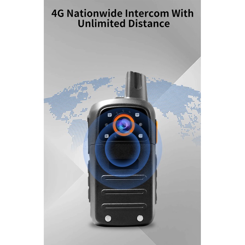 Portable 4G Network Audio and Video Intercom HD 4K Video Long Distance Handheld Group Talk Two Way Walkie Talkie