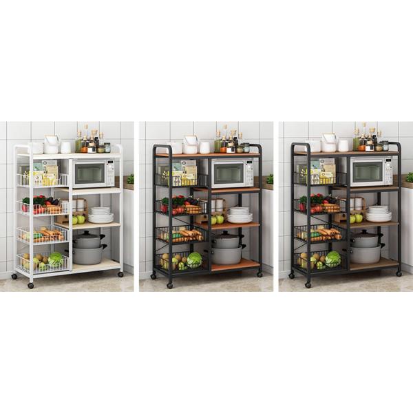 4 Tier Removable Kitchen Storage Rack , Anti Rust Kitchen Plate Rack Shelf