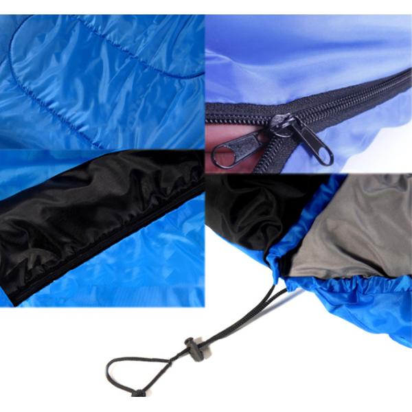 Небольшой удобный с капюшоном спальный мешок восходящего потока теплого воздуха для СМ голубого/красного цвета 210X75 сезона 4 -