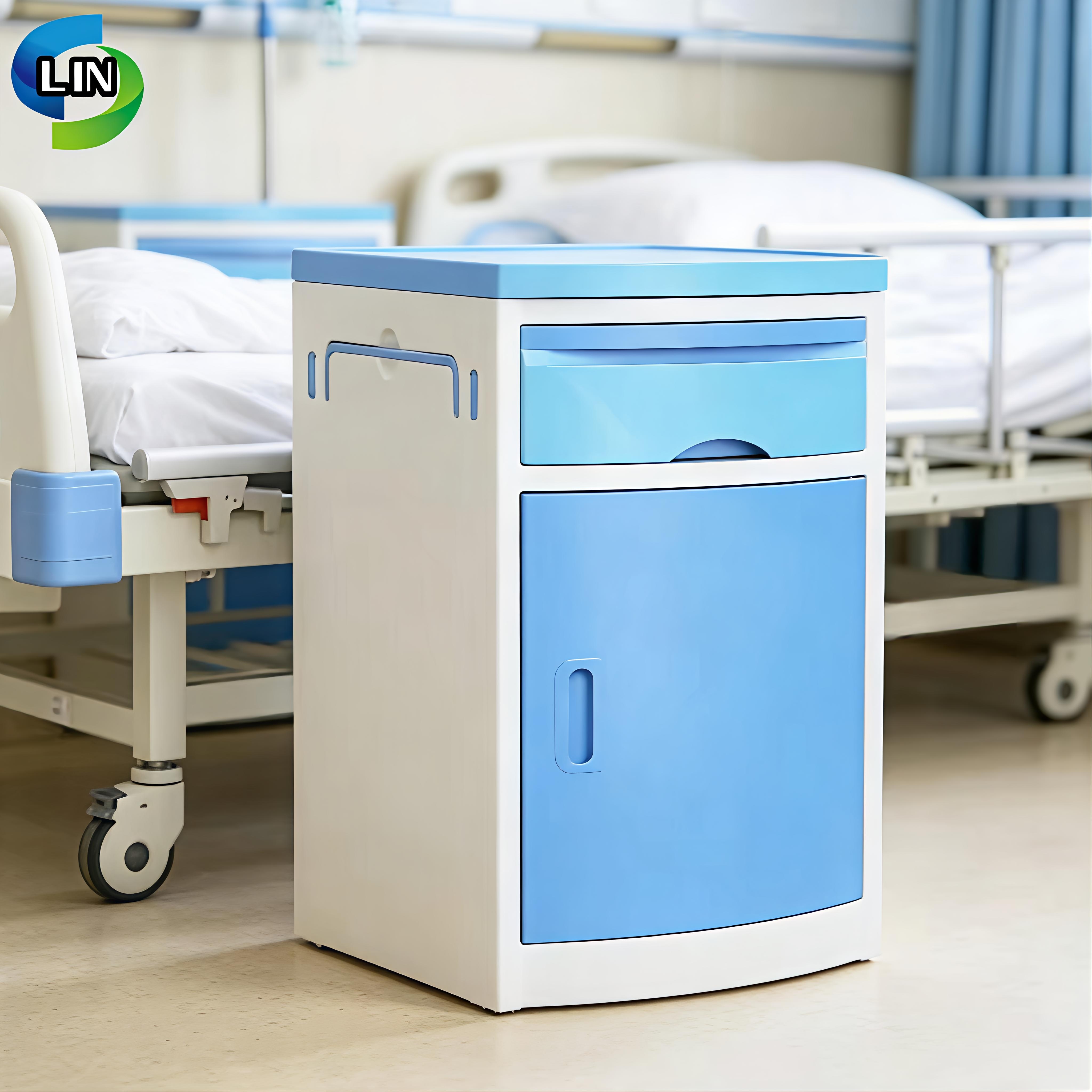 Modern Plastic Medical Bedside Cabinet for Hospital Patient Rooms