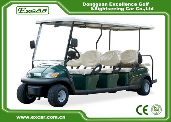 24KM/H 48V Electric Golf Carts , Steel Chassis 8 Seater Golf Cart