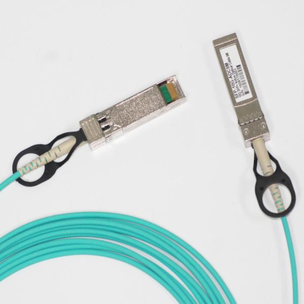 Multimode OM3 QSFP+ Active Optical Cable / PVC 40gb Breakout Cable Blue