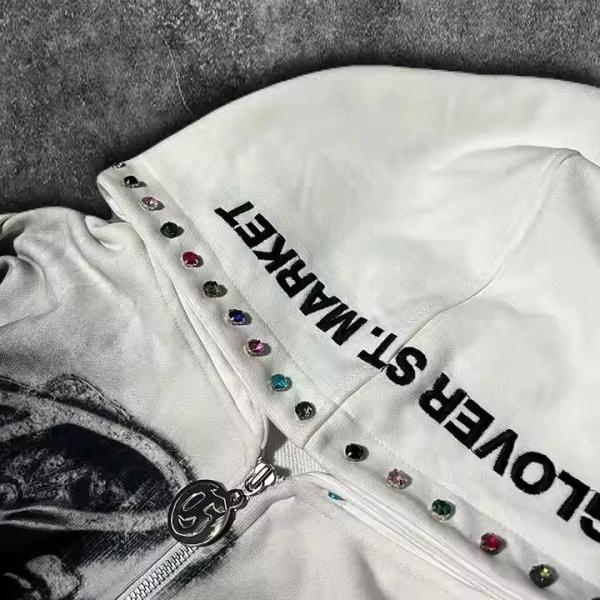 T-shirt à capuche pour hommes imprimé graphique Logo français Terry Streetwear Vintage T-shirt à capuche