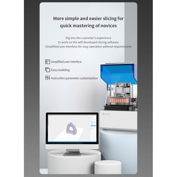 Yucera Multi Functional Digital Light Processing DLP 3D Printer with 192*120*100mm Printing Size and Double Linear Guide Z-axis for Dental Models