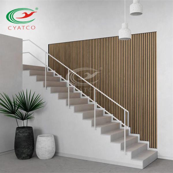 Odorless Durable Acoustic Wall Panels Wood , Interior Acoustic Wood Slat Walls