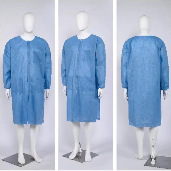 Stretchable Disposable Doctor Coat SMS Spunlace PP Disposable Medical Uniforms