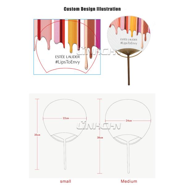 Cartoon Decorative Circular Hand Fan Round Fan in Promotion