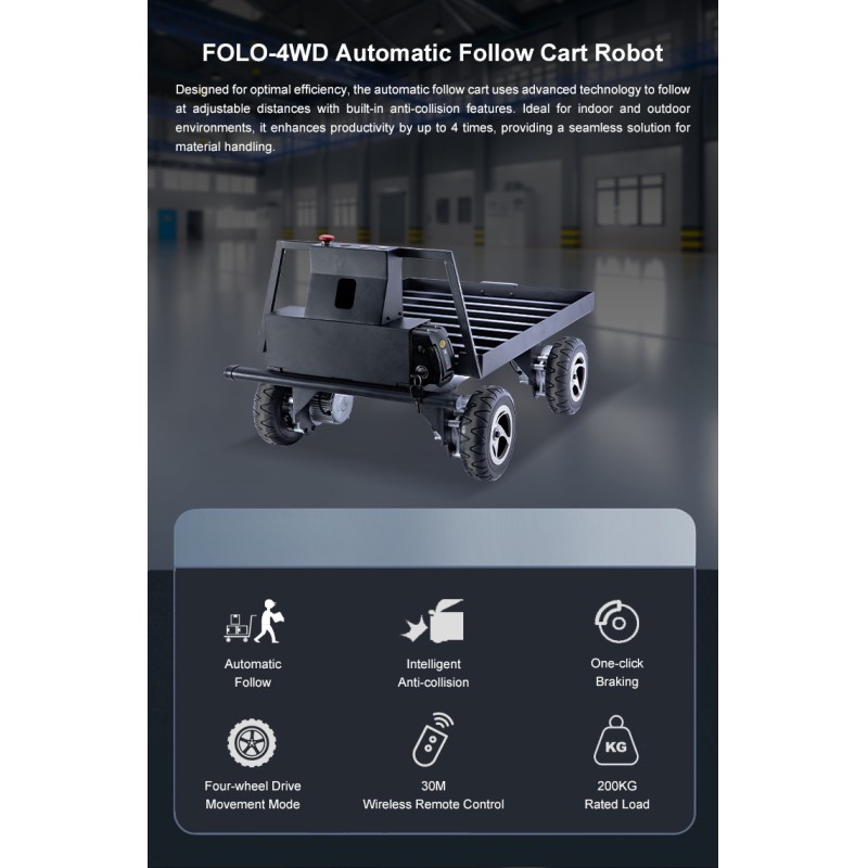 Foxtechrobot Commercial Factory Handling Robot Follows Machine Intelligent Obstacle Avoidance Warehouse Workshop