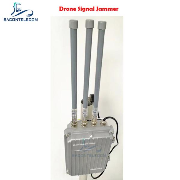 25W Output Power 500m Jamming Range Waterproof Aluminum Case Drone Signal Jammer Anti-Drone Device