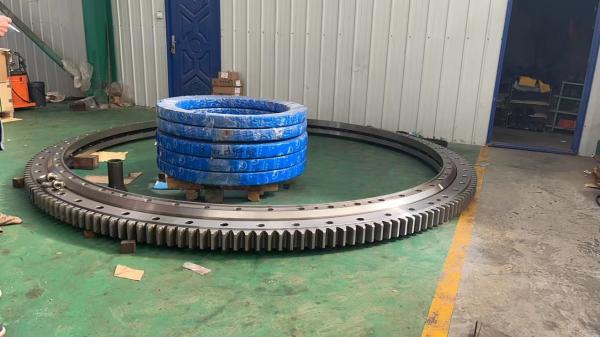 Double Row Dia 10000mm Cross Roller Slewing Bearing and stacker bearing and marine bearuing factory price