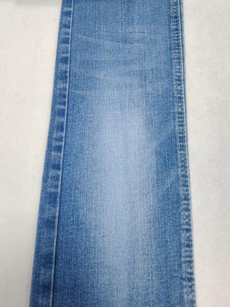 75%Cotton Vertical Bamboo Yarn Stretch 9.1oz Denim Fabric 10S For Lady Jeans