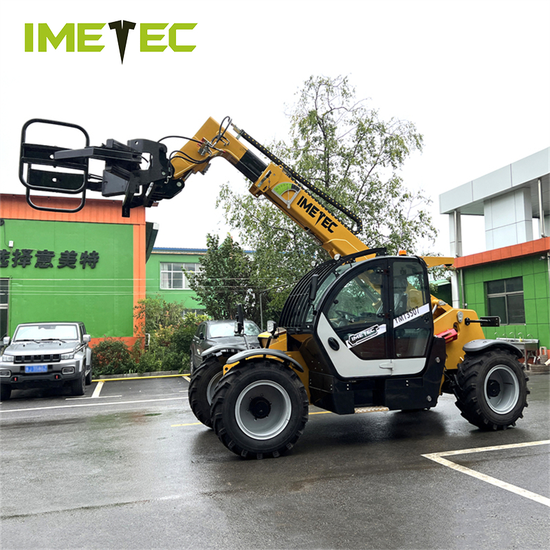Heavy Duty IMETEC Telescopic Arm Loader Strong Lifting Capacity Telescopic Handler For Material Stacking Loading