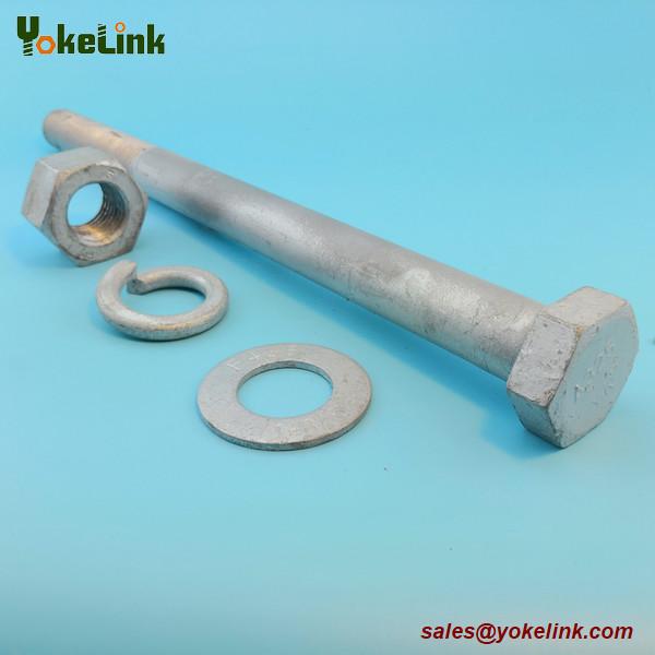 1-1/2 ASTM F3125 Grade A325 Hot Dipped Galvanized Steel Structural Bolt w/A563 DH Nut & F436 Washer