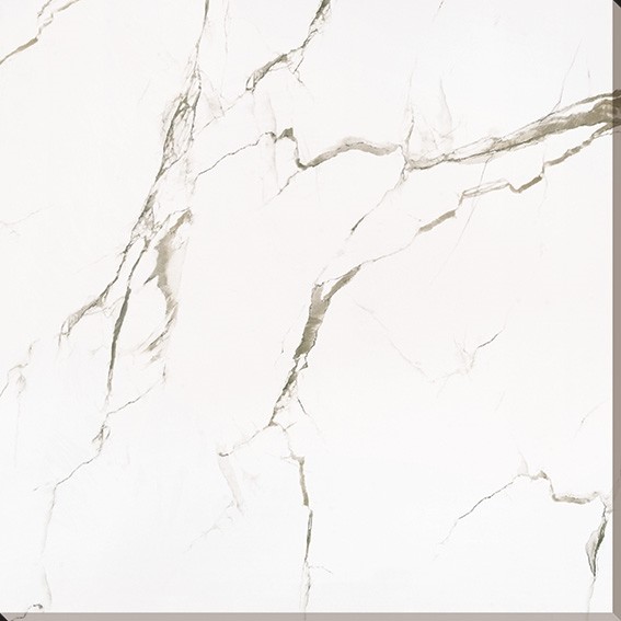 White Fully Polished Glazed Porcelain Living Room Marble Tile 600X600 Ceramic Floor